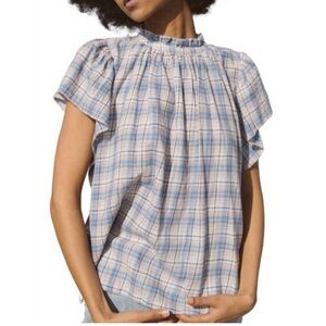 Trovata Birds of Paradise Carla High Neck Ruffle Sleeves